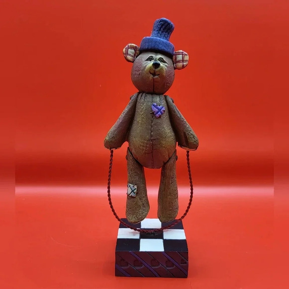 Enesco Other - Vintage 1996 Enesco Jim Shore Max Teddy Bear Jumping Rope Figurine